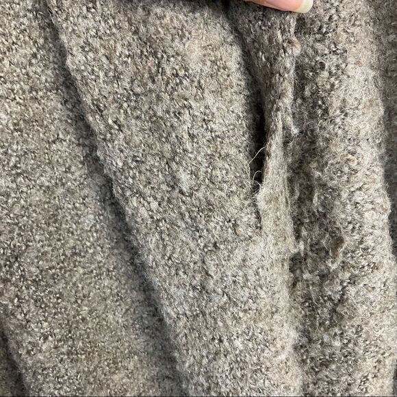 Joie Brown Wendi Boucle Wool Blend Open Front Cardigan Sweater Medium - Picture 5 of 8